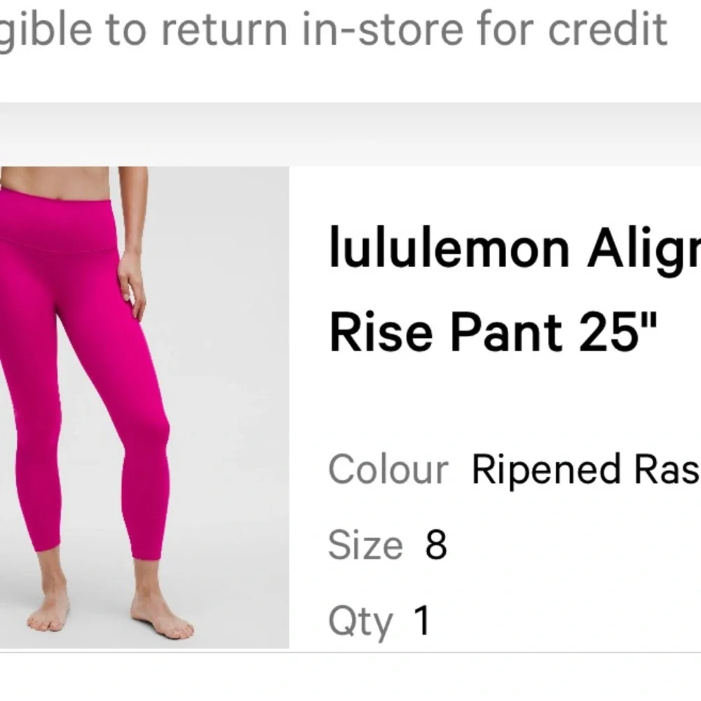 Women's Ripened Raspberry LuLuLemon Set - Picture 3 of 3